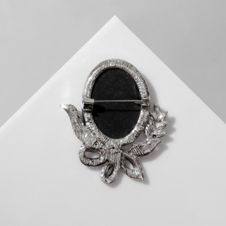Brooch "Kame" Lavra, the color is gray in black silver-1