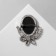 Brooch "Kame" Lavra, the color is gray in black silver