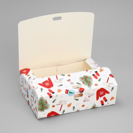 Gift Box "New Year's Joy", 16.5 x 12.5 x 5 cm, without tape, New Year-3