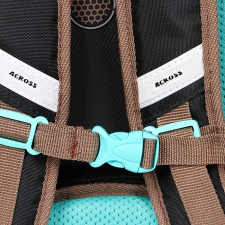 Frame backpack 37 x 28 x 12 cm, Across 194, filling: bag, pencil case, dark gray ACR22-194-2-5