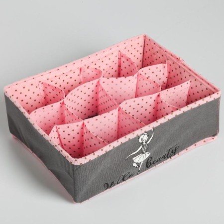 Organizer for storage, coffee for linen 12 cells "Beauty", 27 x 20 x 10 cm.-4