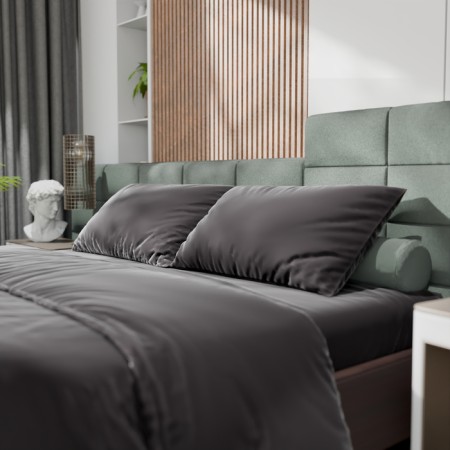 Bedding Ethel 1.5P Tencel 155*210cm, 160*245cm, 50*70cm-2pcs, black color black-1