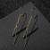 Earring "Kaff" Pin, path, white color in silver