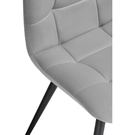 Stool on a metal frame chilli metal/velor, black/light gray 43.5x50x87.5 cm-5
