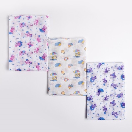 Children's chintz diaper, 80x120 cm, 100% cotton, 80 GM 1249, color mix-5
