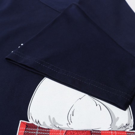 Homemade female set (T -shirt/pants), blue color, size 52-7