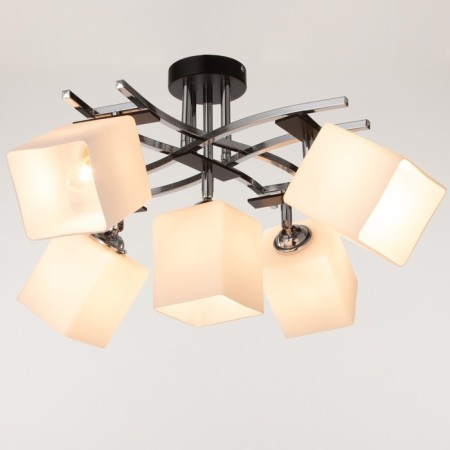 Chandelier 6591180/5 E27 40W silver 60x60x24 cm Bayerlux-1