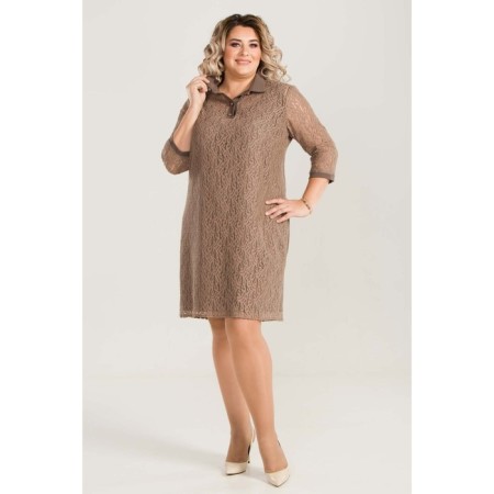 Women's dress, size 52, brown color-3
