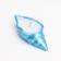 Candle "Shell" in a candlestick of gypsum is small, 11.5x5.5x3.5 cm, blue