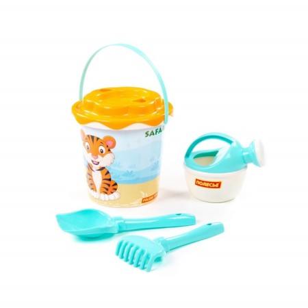 Sanding set No. 654 Safari: bucket, chipper-sun, shovel, robberies, watering can, mix color-5
