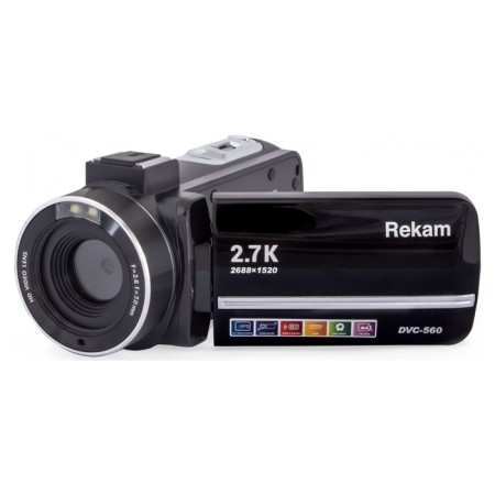Rekam DVC-560 Black IS EL 3 "2.7K SDHC Flash/Flash