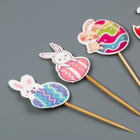 Skewers "Easter rabbits", set of 6 pcs.-2