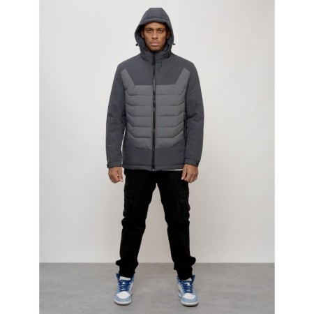 Male spring jacket, size 50, dark gray color-13
