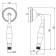 Shower watering can Lemark LM8007b, manual, 78 x 225 mm, 1 function, bronze