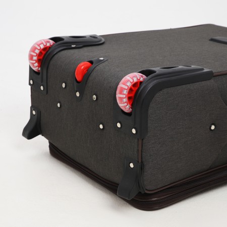 Small 24 suitcase "on lightning, code castle, with extension, brown color-7