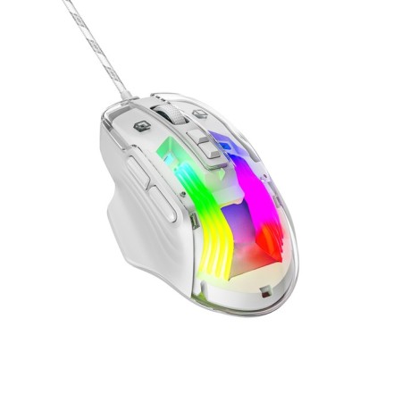 Mouse XTRIKE ME GM-319, game, wired, backlight RGB, 6400 dpi, USB, 1.5 m, white-2