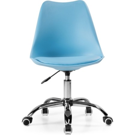 Computer chair Kolin Metal/Eco -leather/Plastic, Chrome/Blue 49x56x78 cm-1