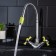 Kitchen mixer RMS SL92GR-279F, two-wound, high spout, chrome/green