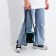 Youth bag with zipper, 1 outer pocket, black/blue color