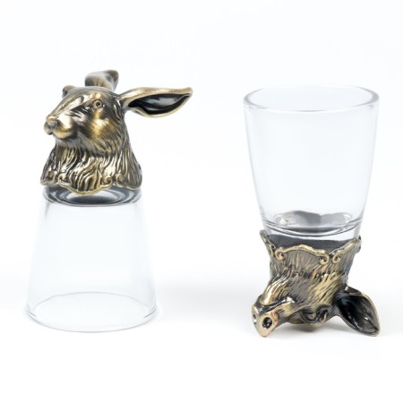 Gift set 5 in 1 "Hunter", 4 glasses of 30 ml, a deck of plastic cards-1
