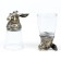 Gift set 5 in 1 "Hunter", 4 glasses of 30 ml, a deck of plastic cards