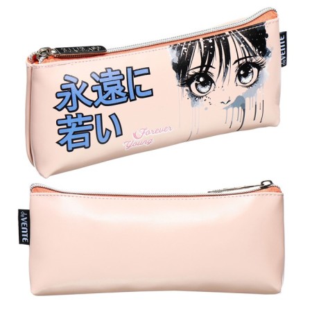 Penal soft, 1 compartment, 80 x 210 x 35 mm, voluminous, Devente, Forever Young, artized leather, with lining