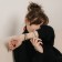 Set 3 bracelet "Style" crescent, star, black color in gold, 6 cm