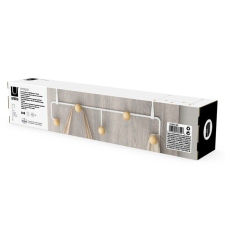 Broat for clothing hanging Estique, 390 × 100 × 300 mm, white / natural tree color-10