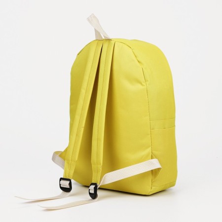 Set of backpacks on lightning from textiles, cosmetic bag, pencil case, yellow color-5