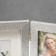 Photo frame Plastic in 3 photos 10x15, 15x20 cm "sparkles" silver 18x50 cm