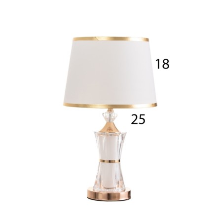 Bulbed table "Lucia" 1x40W E27 1x3W LED gold 25x25x45cm-5