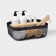 Universal Basket LADOM "Halves", rectangular, with a pen, 32.5 × 24.5 × 11.5 cm, black
