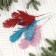 Decor shine "feather" 25 cm, mix