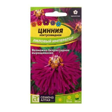 Cinnia flower seeds "Lilac emperor" Cactus, O, CP, 0.2 g
