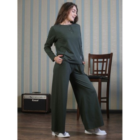 Trouser suit, size 52, khaki color-3