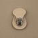 Bag -staple, sewing, 6 × 4 cm, beige/silver color