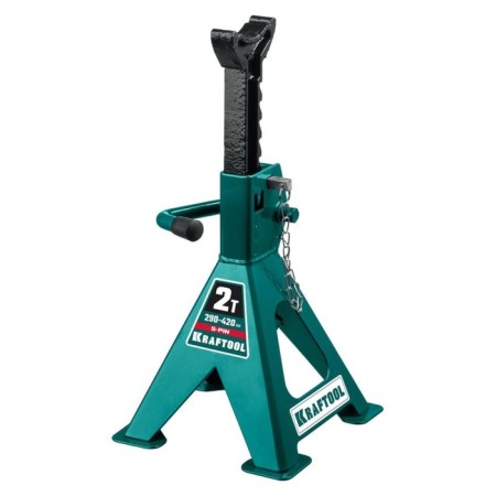 Safety stand Kraftool 43465-2, reinforced, with a pin, 290 - 420 mm, 2 t