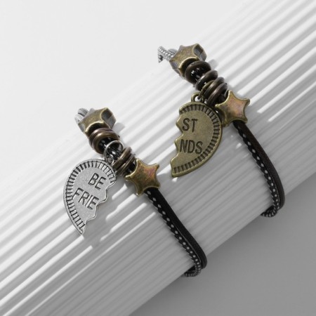 Best Friends Bracelets Best Friends, black-brown color, l = 19 cm-3