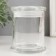 Bank for candles glass with a lid transparent 300 ml 9x9x11 cm