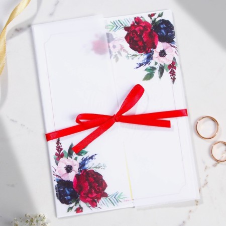 Wedding invitation with tracing paper "Wonderful Mi...", 13 x 18 cm-4