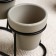 Set of Kashpo "Duet" gray, on a stand, 12.5x11cm