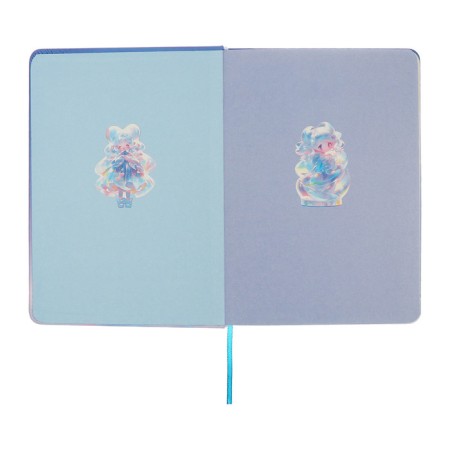 Notebook Gift Book 96l, line, color cut, PVC anime PVC cover (17.7x12.4cm)-6
