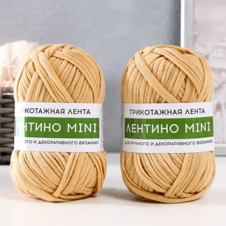 Knitted yarn 100% cotton "Lentino mini" 100 g 40 m color 23 sand
