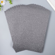 Foamiran glitter 4 Hobby 2 mm, central silver, 20x30 cm
