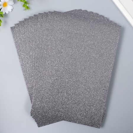Foamiran glitter 4 Hobby 2 mm, central silver, 20x30 cm