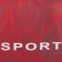 Sports bag with lightning, long belt, red color
