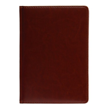 Diary of a low -up A5+, 136 sheets of Sidney Nebraska, solid cover, artificial leather, gold cut, brown