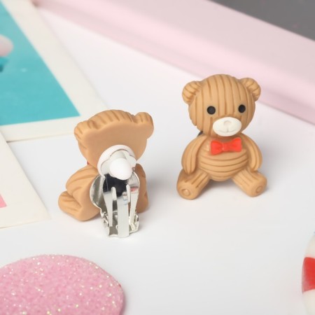 Clips children's “chosen” bears with a bow, brown color-3