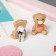 Clips children's “chosen” bears with a bow, brown color