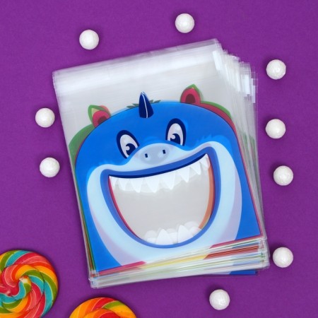 BOPP package with sticky tape, "festive assorted", 14*14+3cm-1